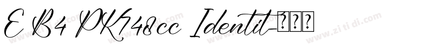 E B4 PK748cc Identit字体转换